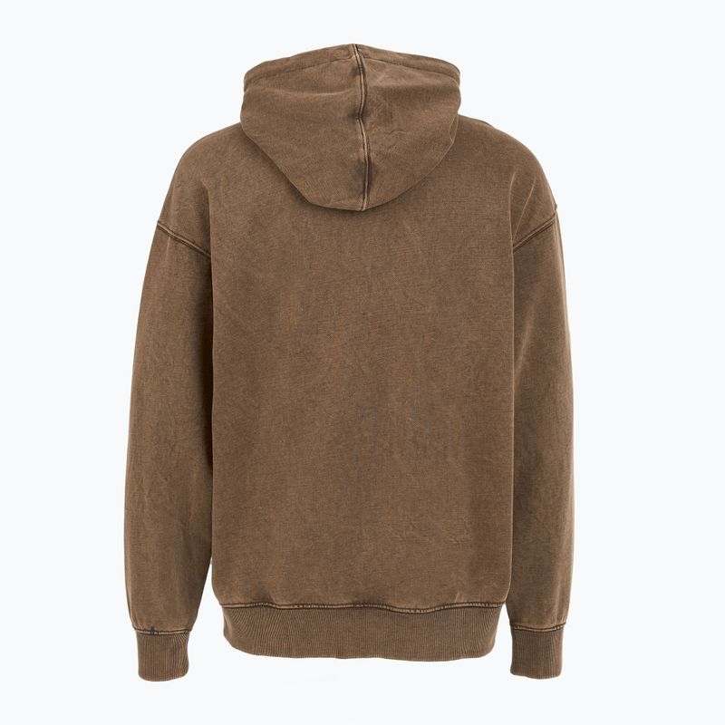 Pánska mikina PROSTO Checked Hoodie dark brown 2