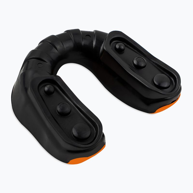 Chránič čeľuste + krabička Overlord Gel čierna/oranžová 3