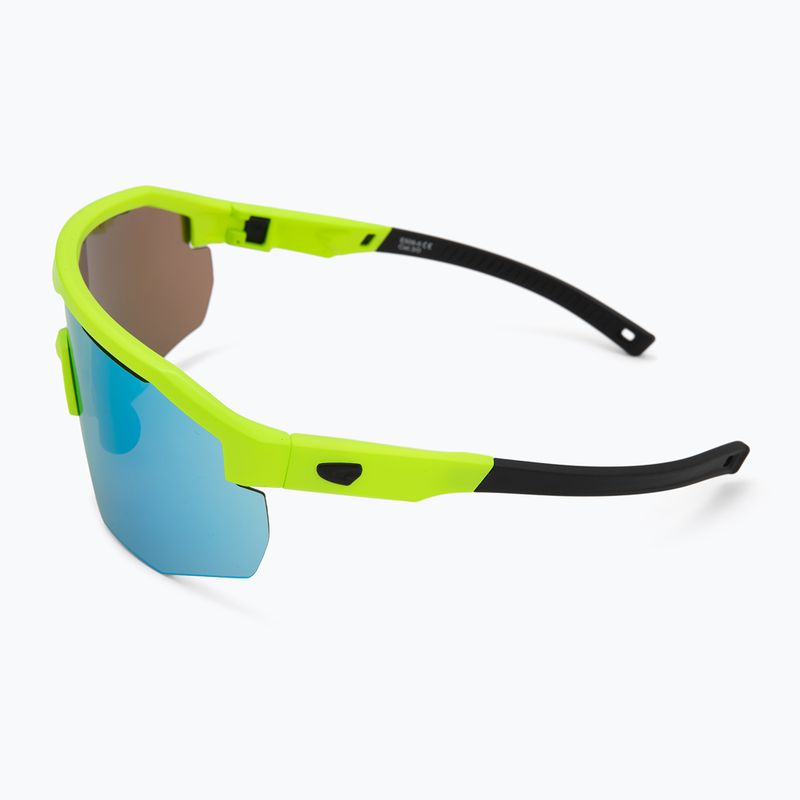 Slnečné okuliare GOG Argo matt neon green/black/reflex white/blue 5