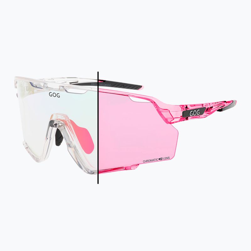 Slnečné okuliare GOG Prometheus photochromic pink/black reflex pink 6