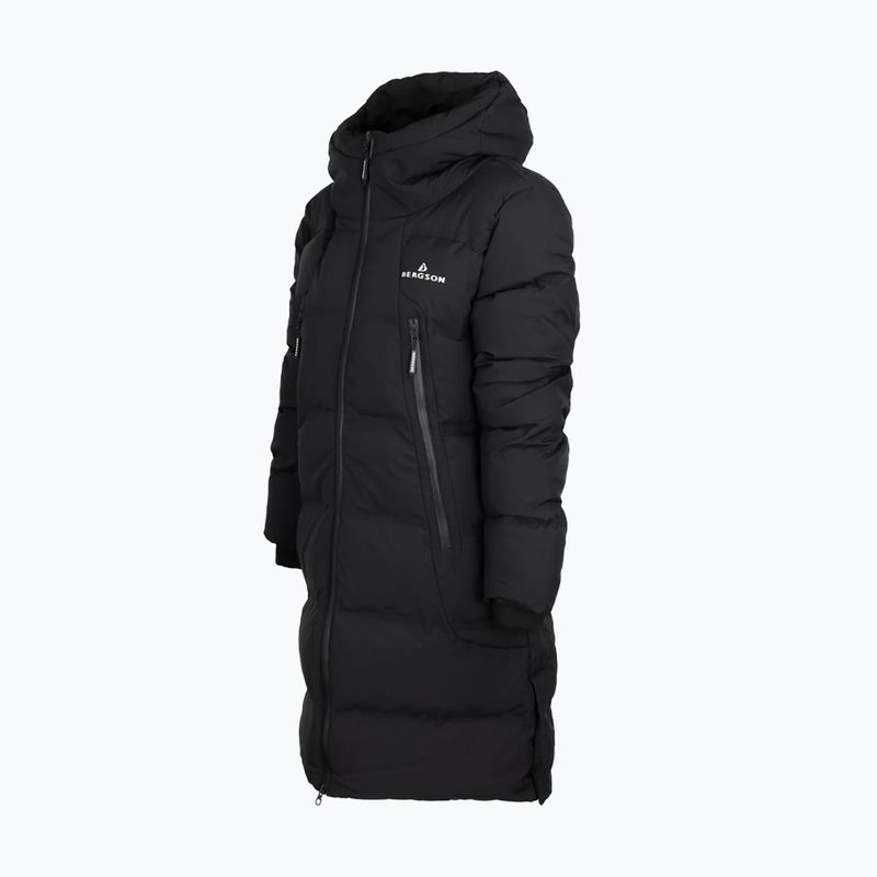 Dámsky zateplený kabát BERGSON Snow Leopard Primaloft black 3