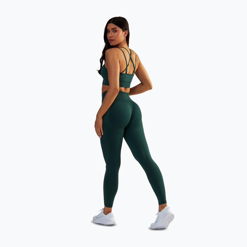 Dámske fitness legíny BeShaped Shape Up dark green 3