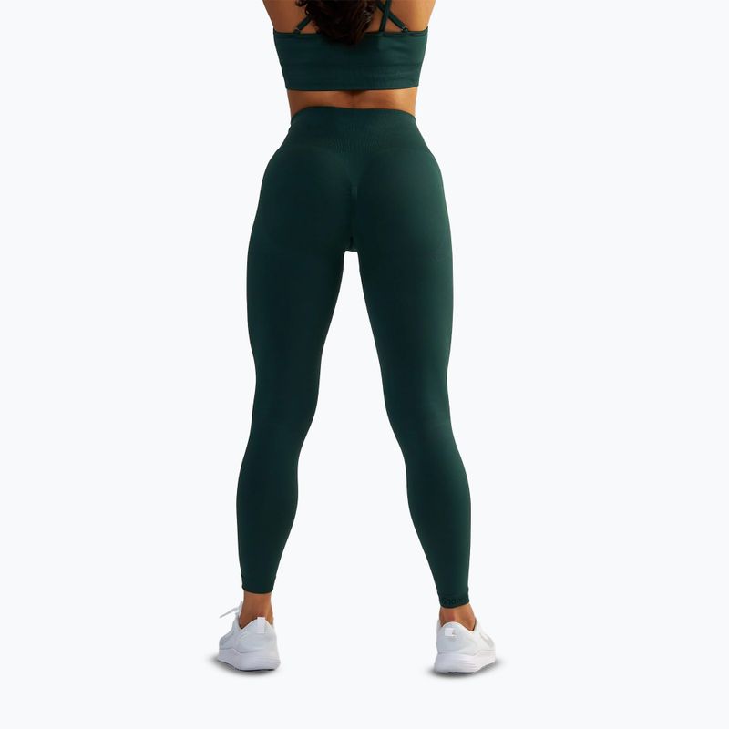 Dámske fitness legíny BeShaped Shape Up dark green 4