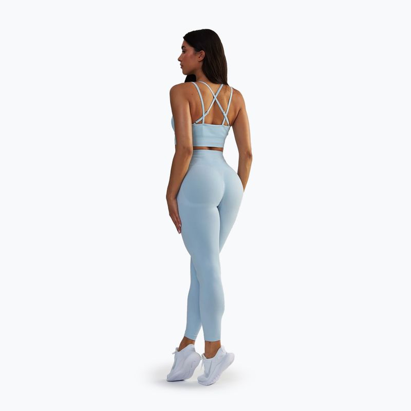 Dámske fitness legíny BeShaped Shape Up dark light blue 3