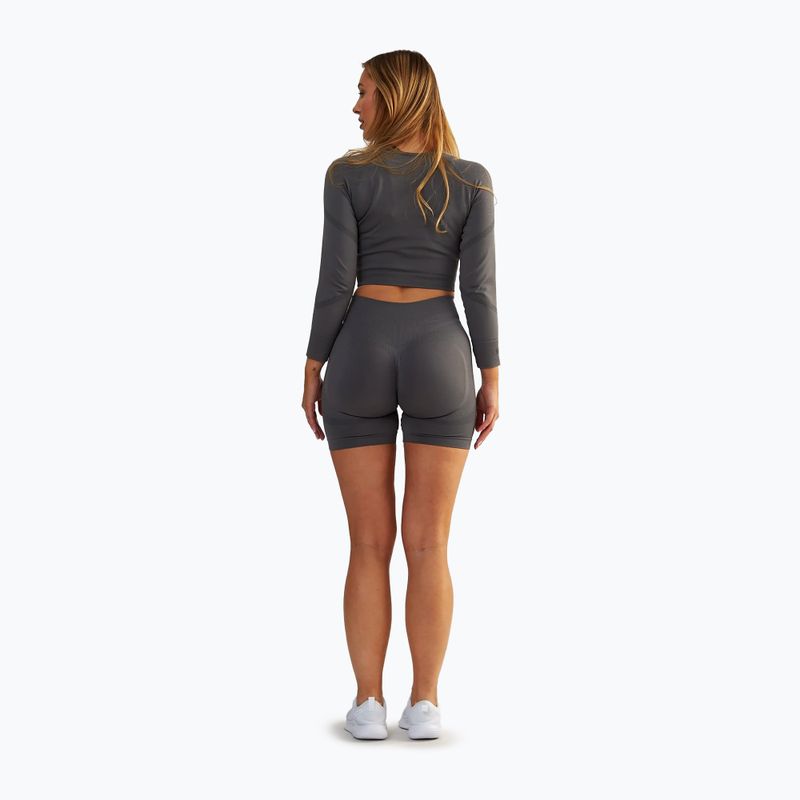 Dámsky fitness top BeShaped Power Up! LS grey 3