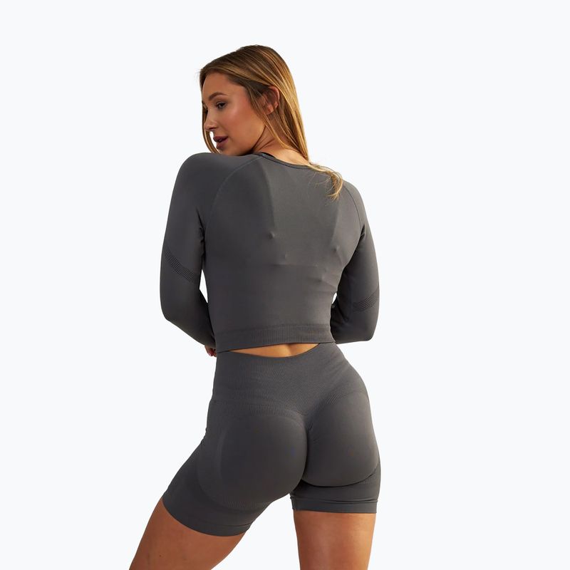 Dámsky fitness top BeShaped Power Up! LS grey 4