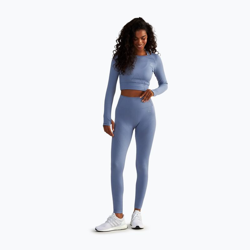 Dámsky fitness top BeShaped Femme Force LS light blue 2