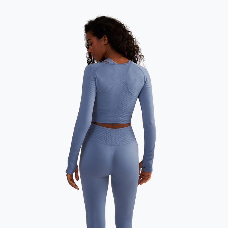 Dámsky fitness top BeShaped Femme Force LS light blue 4