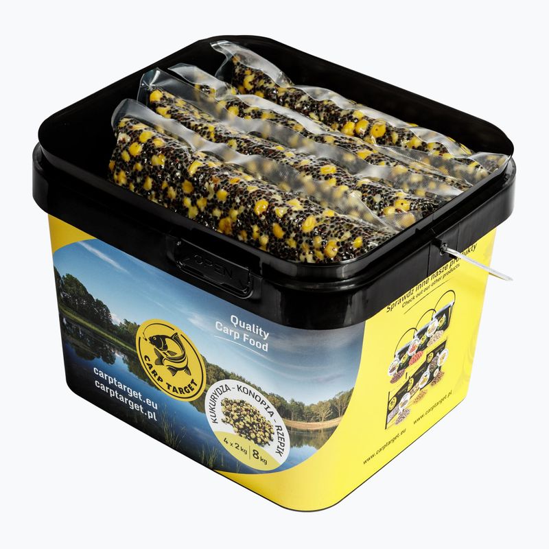Mix zrna Carp Target Kukurica-Konopí-Repka 33% + Vedro 10 l 2