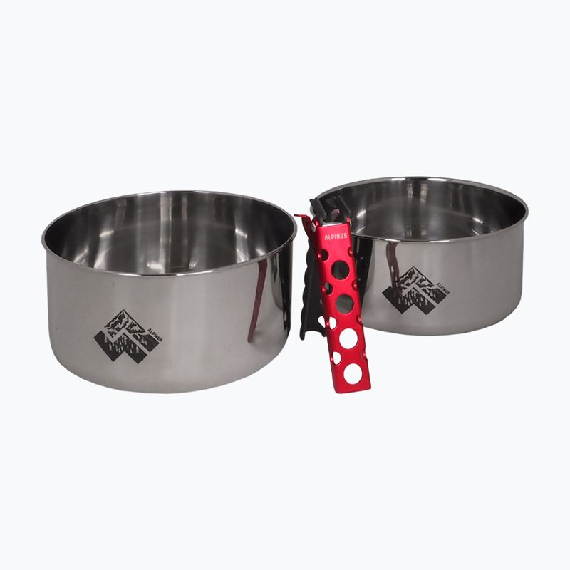 Cestovná sada riadu Alpinus Yucatan 2l, 1,5l a 0,6l steel 2