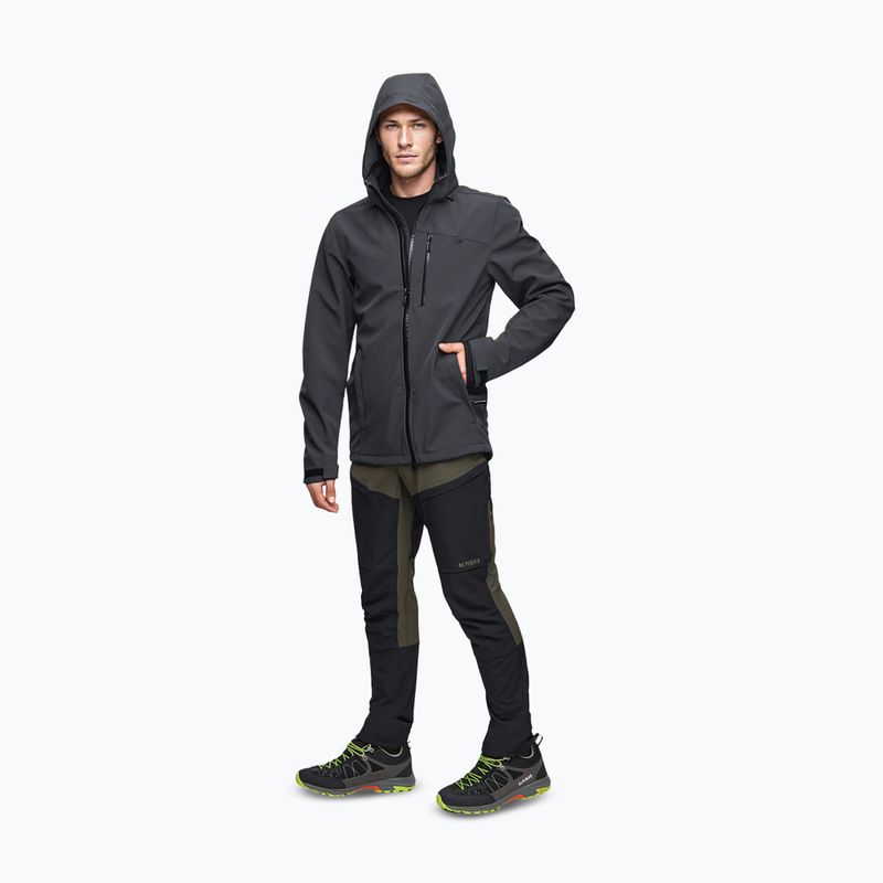 Pánska softshellová bunda Alpinus Roignais black/graphite 2