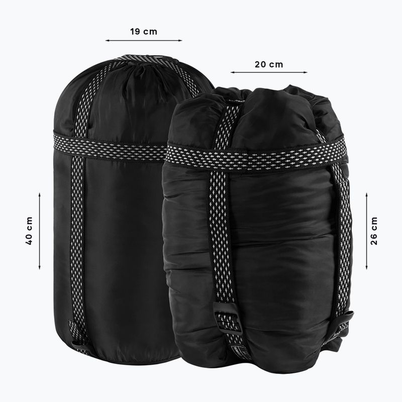 Spací vak Alpinus Fiber Pro 1300 ľavý antracitový 7