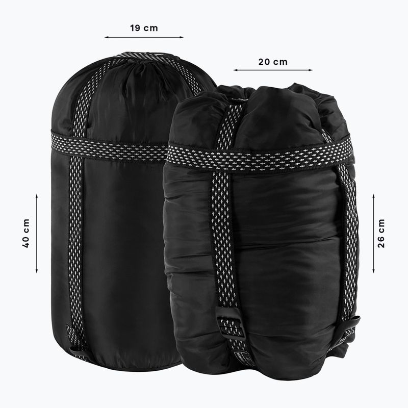 Spací vak Alpinus Fiber Pro 1300 pravý antracitový 7
