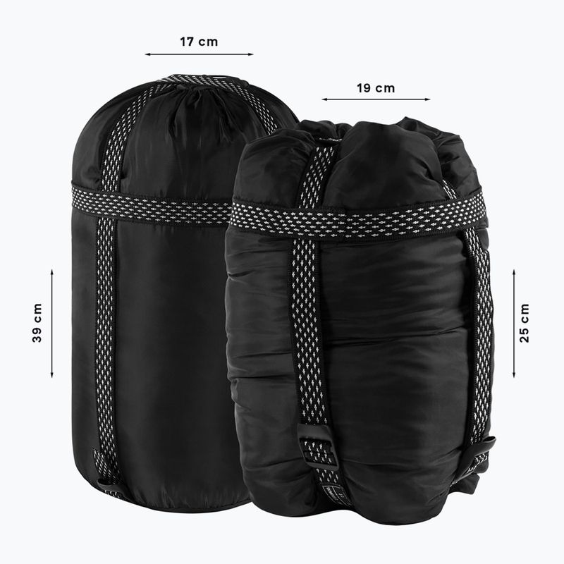Spací vak Alpinus Fiber Pro 1100 ľavý sivý 7
