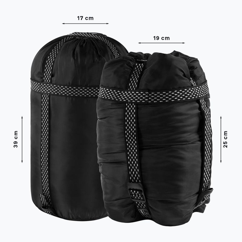 Spací vak Alpinus Fiber Pro 1100 pravý sivý 6