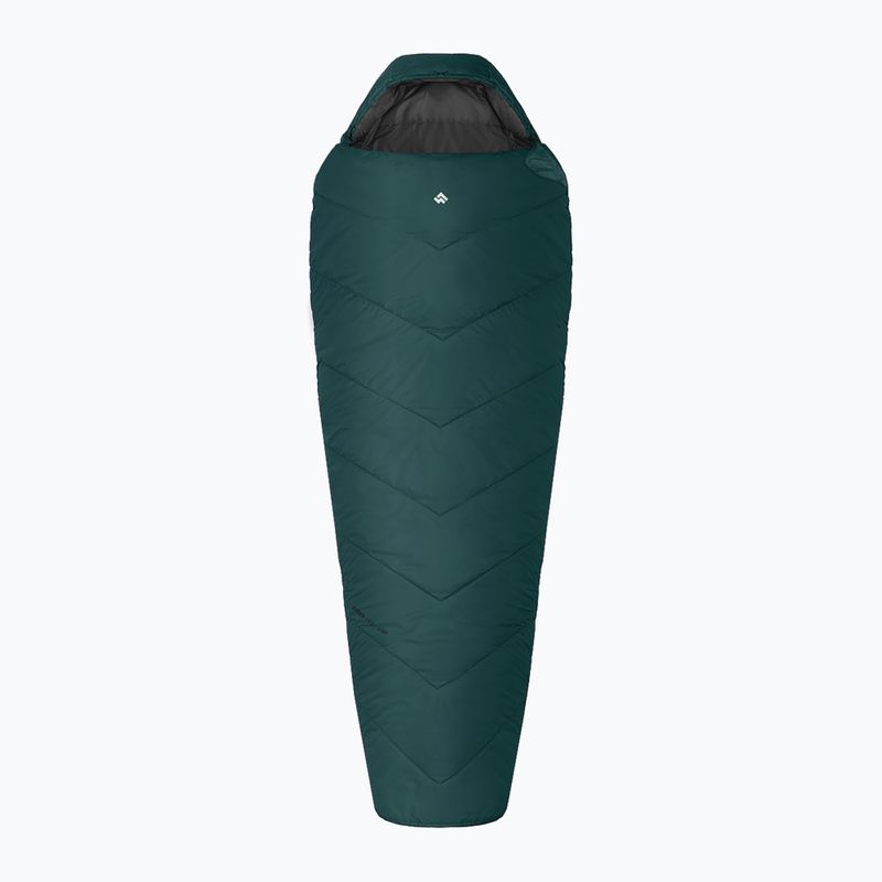 Spací vak Alpinus Fiber Pro 800 ľavý zelený