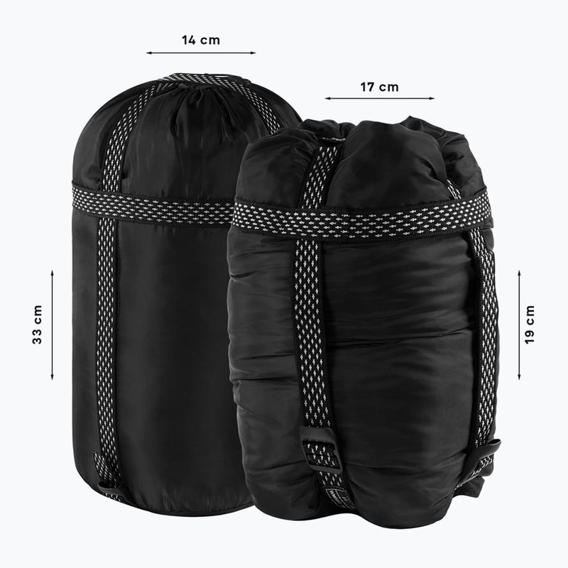 Spací vak Alpinus Fiber Pro 800 ľavý zelený 6