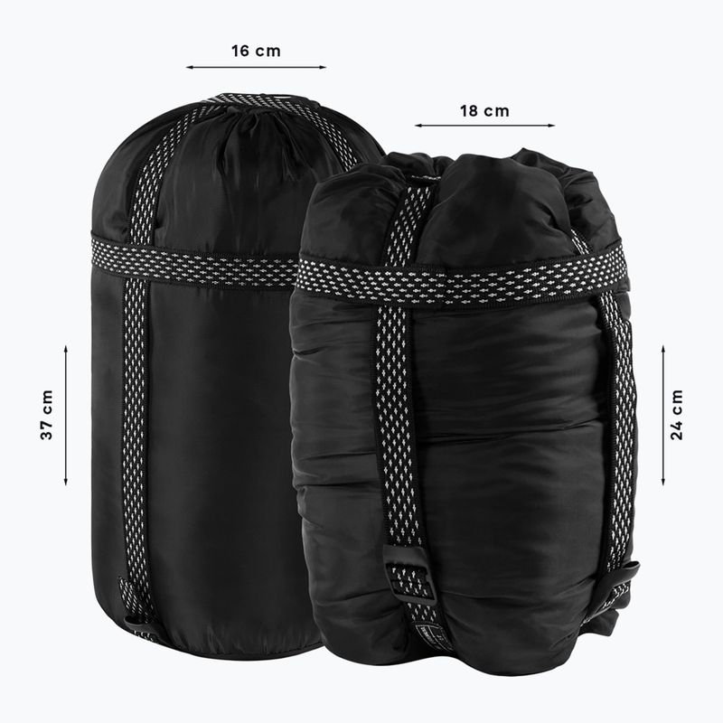 Spací vak Alpinus Fiber Pro 1100 ľavý bordový 8