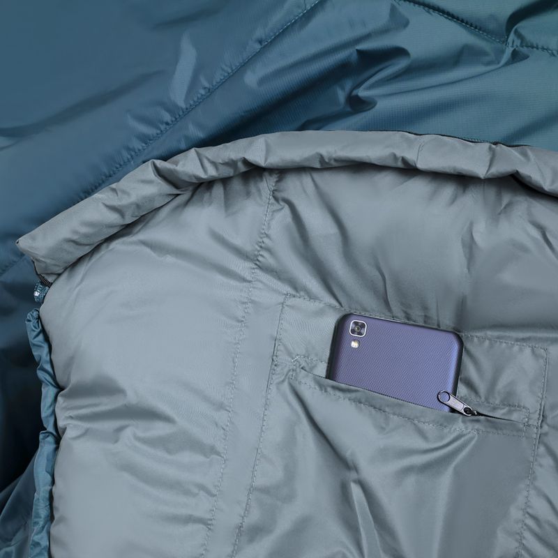 Alpinus Fiber Pro 1300 spací vak ľavý šalvia 5