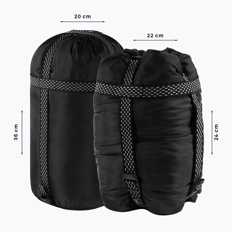 Alpinus Fiber Pro 1300 spací vak ľavý šalvia 7