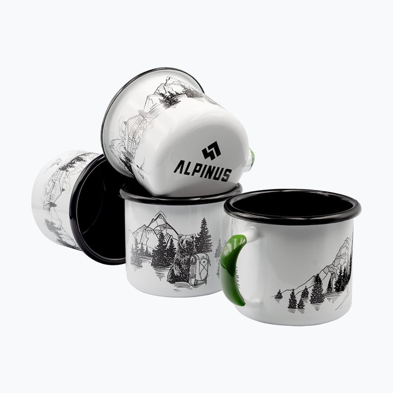 Turistický hrnček Alpinus Enamelled White Bear 2