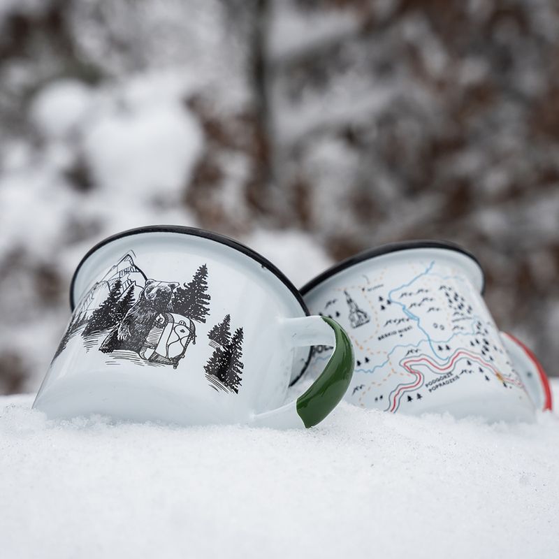 Turistický hrnček Alpinus Enamelled White Bear 4