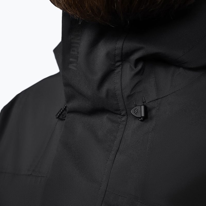 Alpinus pánska bunda do dažďa Arys black 5
