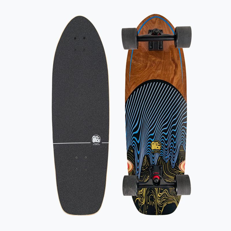Surfskate Cutback Dark Blue 34" farebný skateboard CUT-SUR-DBL