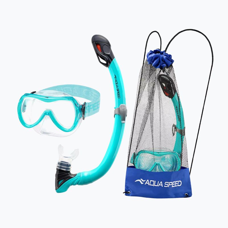 Detský set na potápanie AQUA-SPEED Alize FS + Samos + Mesh turquise