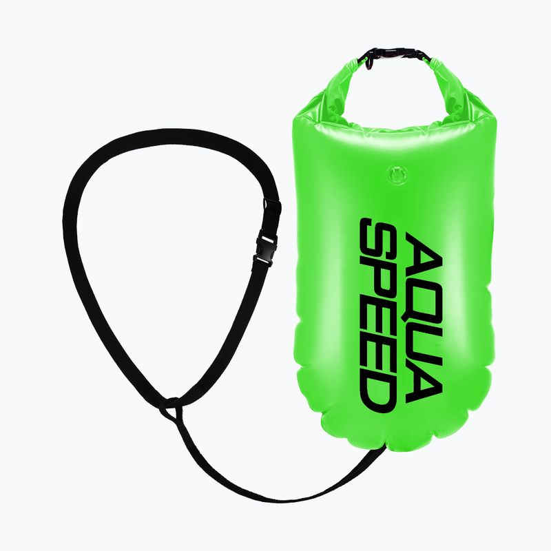 Bezopečnostná plavecká bójka AQUA-SPEED Open Water fluo soft green