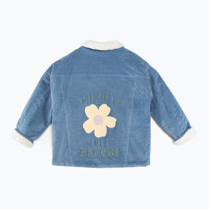 Detská bunda KID STORY Teddy air blue flowers 4