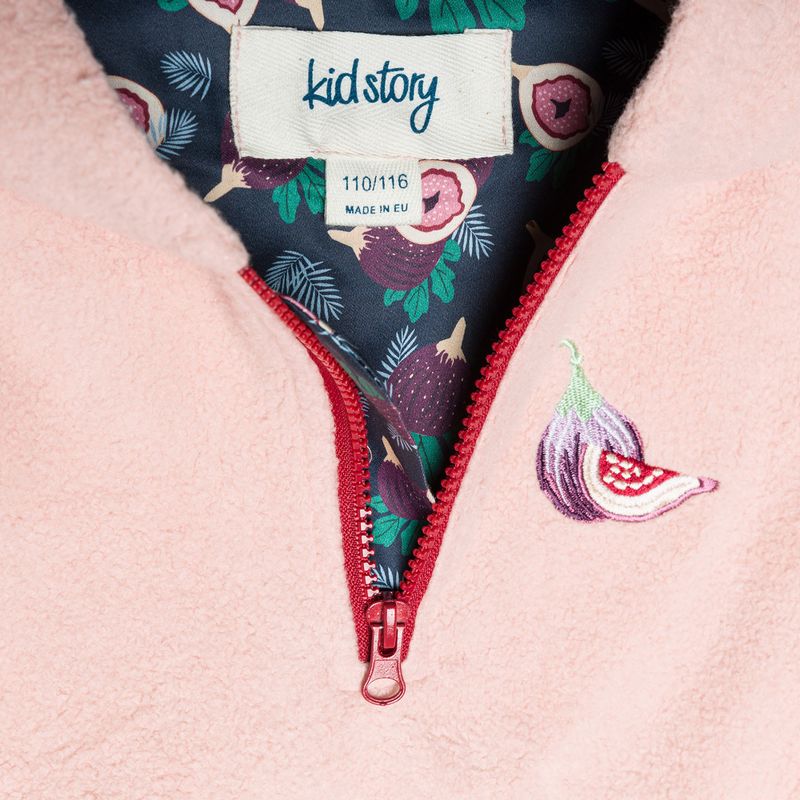 Detská fleecová mikina KID STORY Teddy dusty pink 4