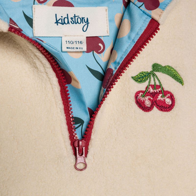 Detská fleecová mikina KID STORY Teddy vanilla cream 4