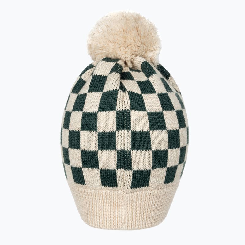 Detská zimná čiapka KID STORY Merino green chessboard 2
