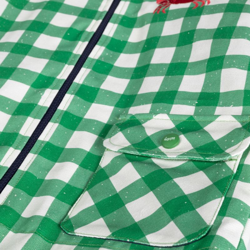 Detská bunda KID STORY Wiatroszczelna i Wodoodporna green grid 4