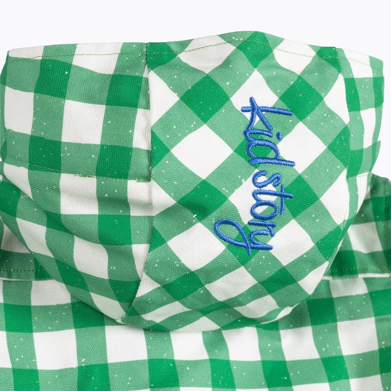 Detská bunda KID STORY Wiatroszczelna i Wodoodporna green grid 5