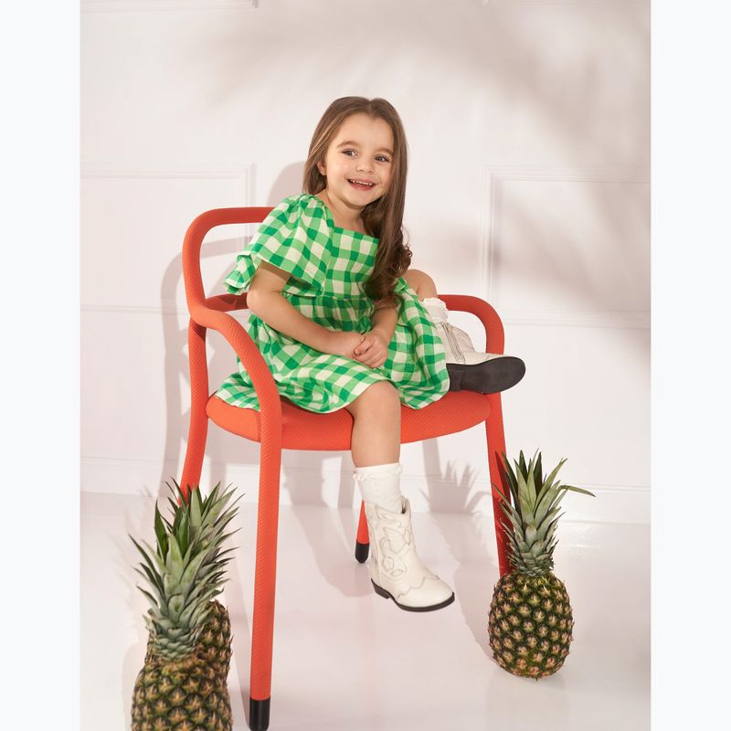 Detské šaty KID STORY Lniana green grid 5