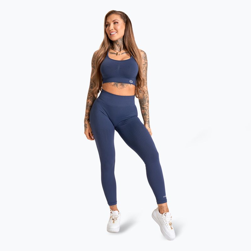 Podprsenka fitness Gym Glamour Push Up 2.0 denim 2