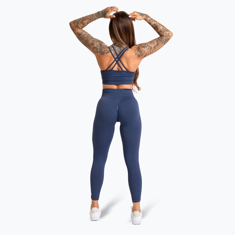 Podprsenka fitness Gym Glamour Push Up 2.0 denim 4