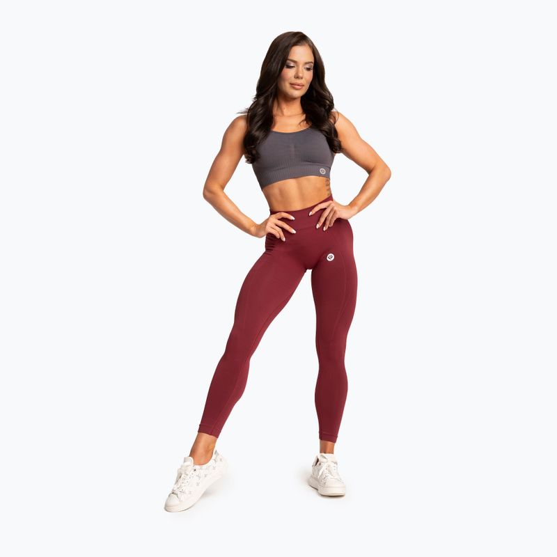 Dámske legíny Gym Glamour Basic Scrunch burgundy 2