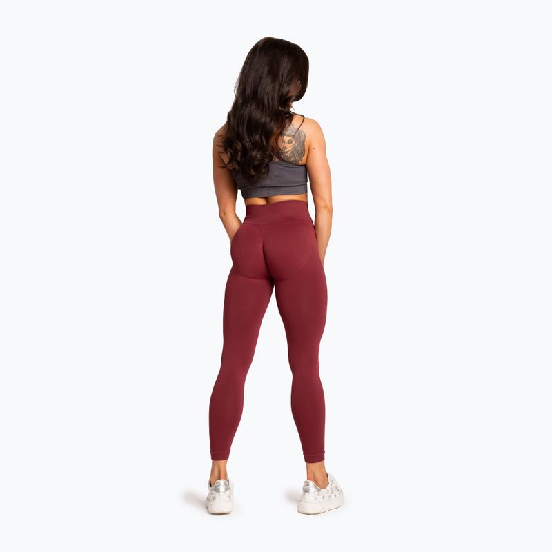 Dámske legíny Gym Glamour Basic Scrunch burgundy 3