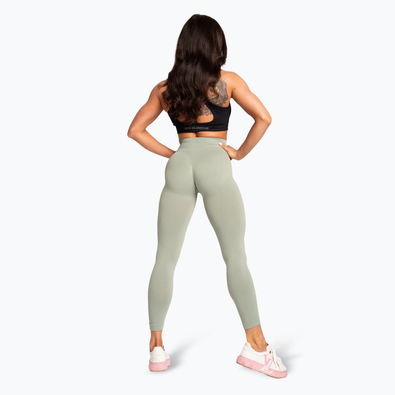 Dámske legíny Gym Glamour Basic Scrunch green 4