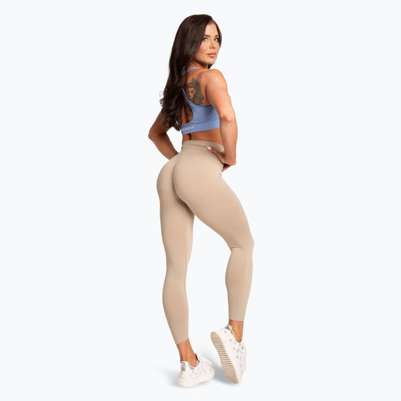 Dámske legíny Gym Glamour Basic Scrunch beige 3