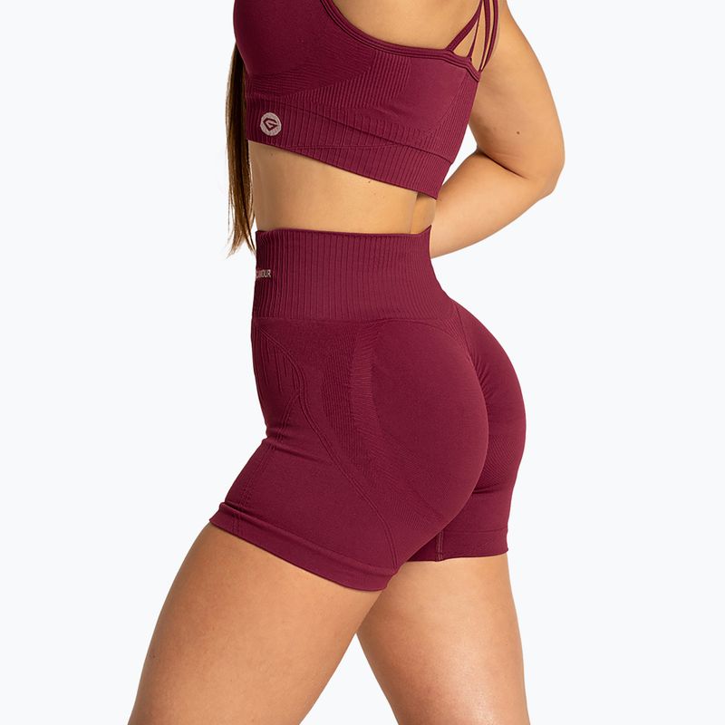 Dámske tréningové šortky Gym Glamour Push Up 2.0 merlot 3