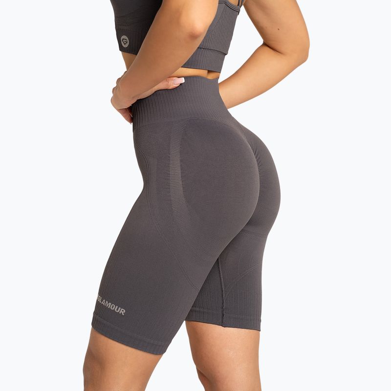 Dámske cyklistické tréningové šortky Gym Glamour Push Up 2.0 dark silver 4