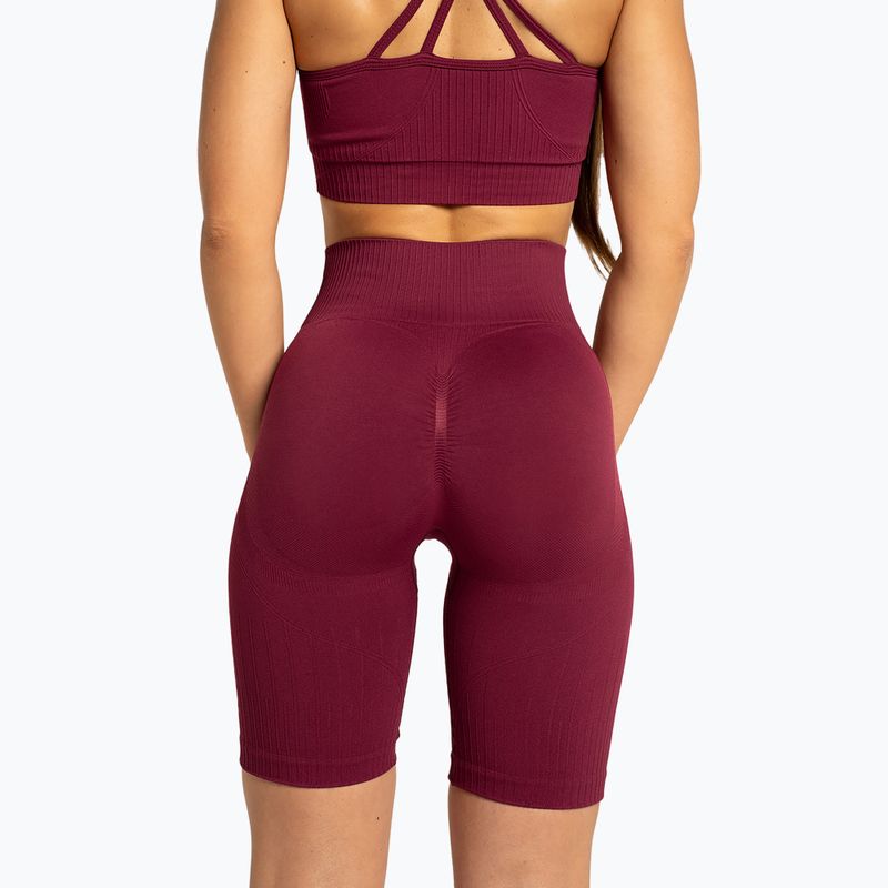 Dámske cyklistické tréningové šortky Gym Glamour Push Up 2.0 merlot 2