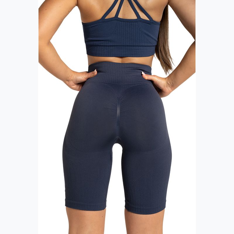 Dámske cyklistické tréningové šortky Gym Glamour Push Up 2.0 denim 2