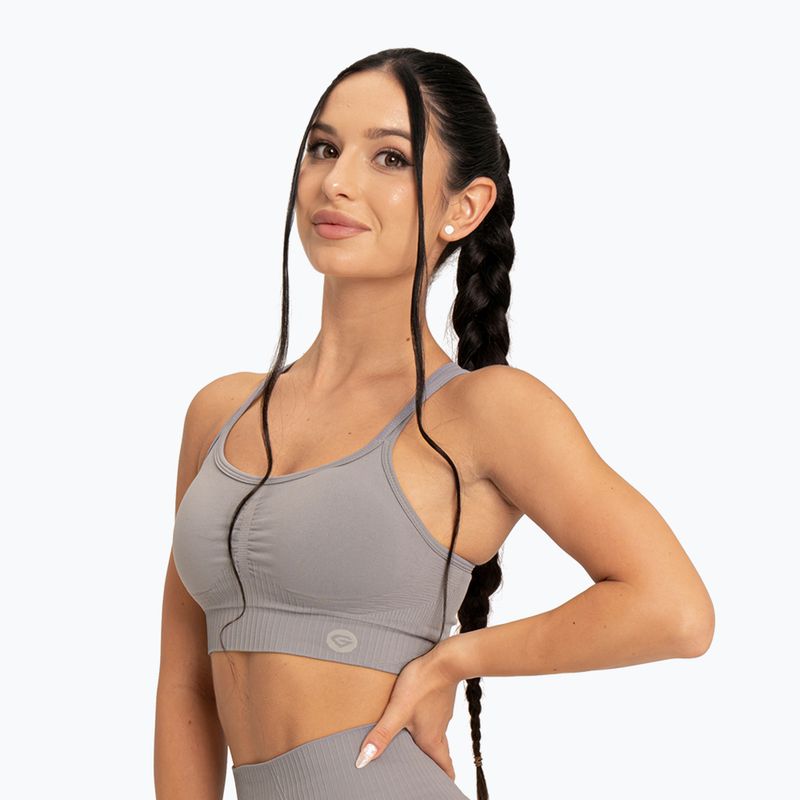 Tréningová podprsenka  Gym Glamour Push Up 2.0 ghost grey