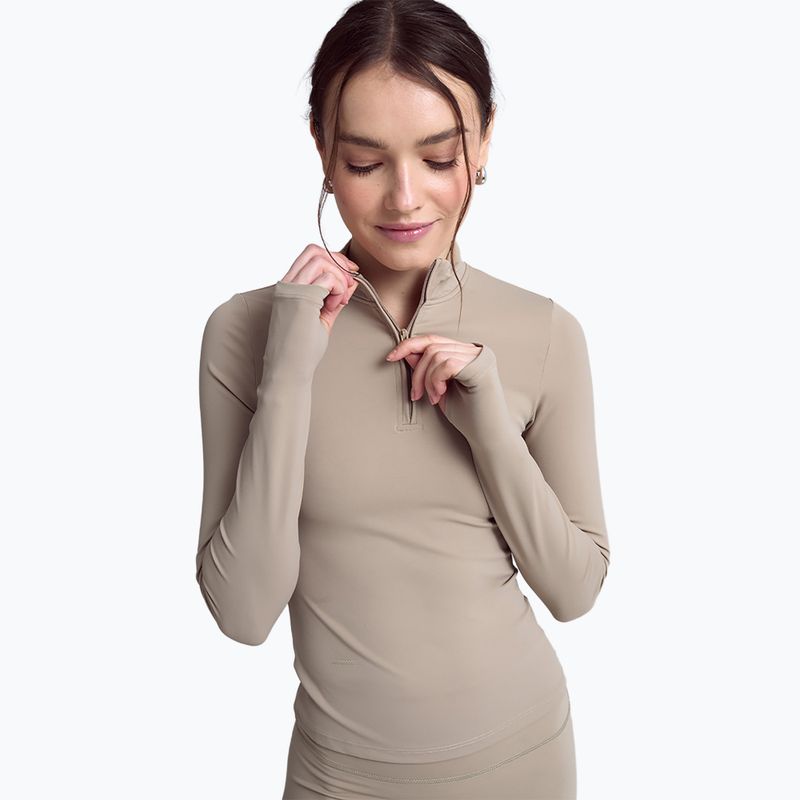 Dámske tričko longsleeve JOYINME Motion LS 1/4 Zip sage 3