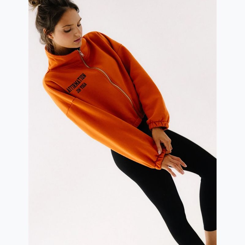 Dámska fleecová mikina JoyInMe Zip Flow Sweatshirt pumpkin spice 6
